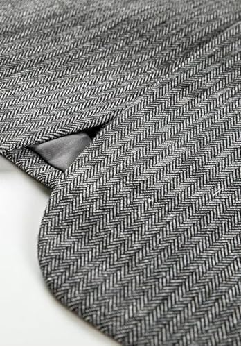 Men's Vintage Herringbone Blazer 2 Button Wool Blend Business Sport Jacket with Pockets2