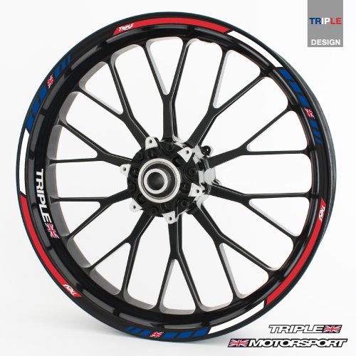 Felgenrandaufkleber RS - Triple - Komplettset für 15" 16" 17" 18" 19"