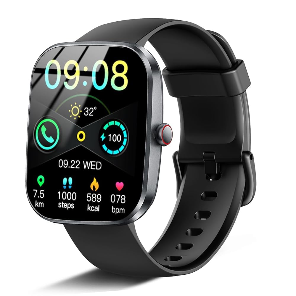 Smartwatch Uomo Donna, 2025 Nuova Fitness Tracker Orologio, Bluetooth Chiamate /Cardiofrequenzimetro/Contapassi/Sonno/110+ modalità Sportive, 1.91" Smart Watch Impermeabile IP68,per Android/iOS
