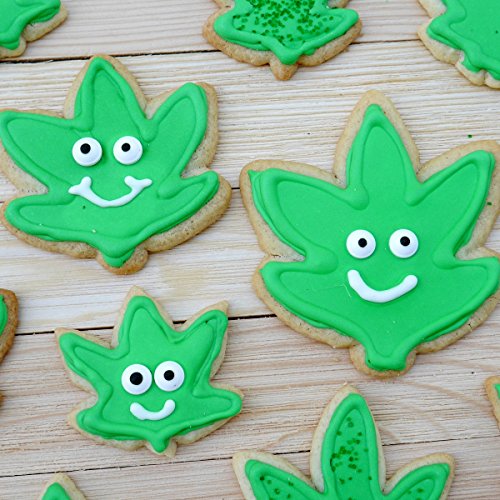 Marijuana Cannabis Shaped (Pot Leaf), Sweet Cookie Crumbs Cookie Cutter Set, 3 Piece, Stainless Steel, Dishwasher Safe #TOP4