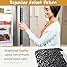 Refrigerator Door Handle Covers, Set of 6, Non-Slip Appliance Handle Covers, Washable Fridge Handle Covers, Keep Your Kitchen Clean, Microwave Oven Dishwasher Handle Protector(Black, Silver pattern)