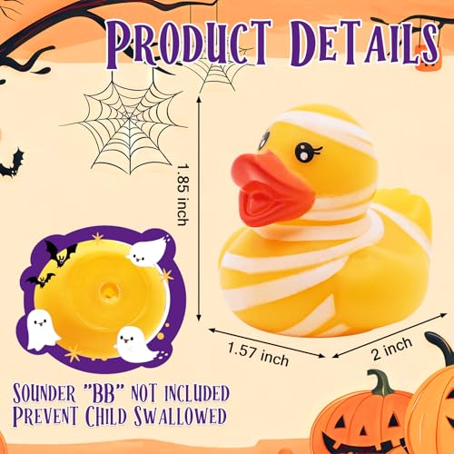 Halloween Rubber Ducks for Jeep Ducking 24PCS Bulk Halloween Party Favors for Kids Jeep Ducks Baby Showers Favors Bath Toys Pool Floater Halloween Goodie Bag Fillers Stuffer Exchange Gifts Prizes by Genuvi - Image 2