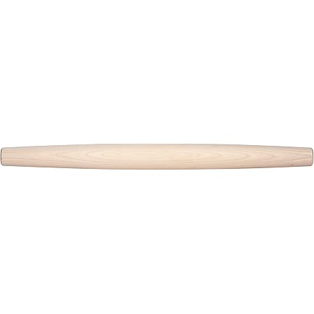 J.K. Adams Maple Wood Baking and Pastry French Rolling Pin for Pizza, Pie, Cookie Dough Roller, and More, 20.5" long x 1.75" diameter (COOP-FP1)