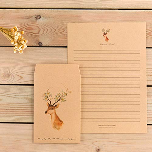 Toyvian 18 Pcs Férias Escrevendo Carta Papel De Carta Vintage Papel De Envelopes De Natal Papelaria