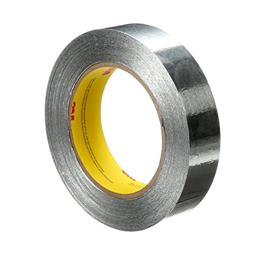 Image of 3M 99838-case Aluminum Foil Tape, 1 In x 60 yd 4.6 mil, 425, Aluminum Foil, Silver (Pack of 36)