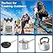 Portable Folding Wood Burning Stove, Stainless Steel Backpacking Stove for Camping, Hiking & Mountaineering with Carrying Bag