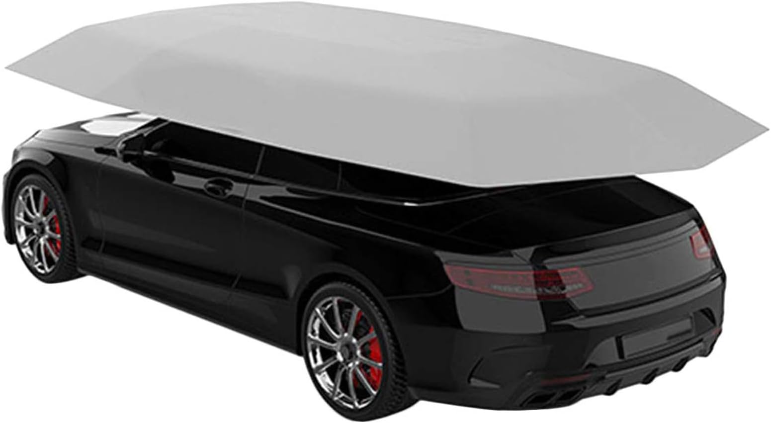 Fully Automatic Car Tent Removable Carport Folding Portable Car Protection Car Umbrella Sun Protection Car Awning Cover with Remote Control,Silver-4.5m