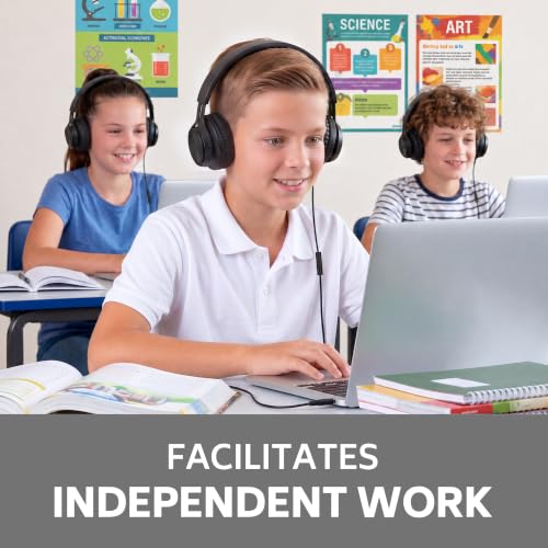 Image of AILIHEN Kids Headphones Bulk 10 Pack with Microphone & 3.5MM Jack, Black