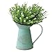 VANCORE Shabby Chic Metal Jug Vase Pitcher Flower Holder for Home Decoration