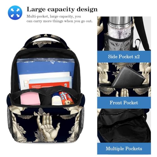 Sac à dos de jour les mains qui prient multicolore étudiant avec trousse