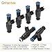Fuel Injectors 4 Holes, 0280155784 Fuel Injector Compatible with Jeep Cherokee Grand Cherokee Wrangler 4.0L Dodge Ram 1500 2500 3500 5.2L 1999-2004 6pcs