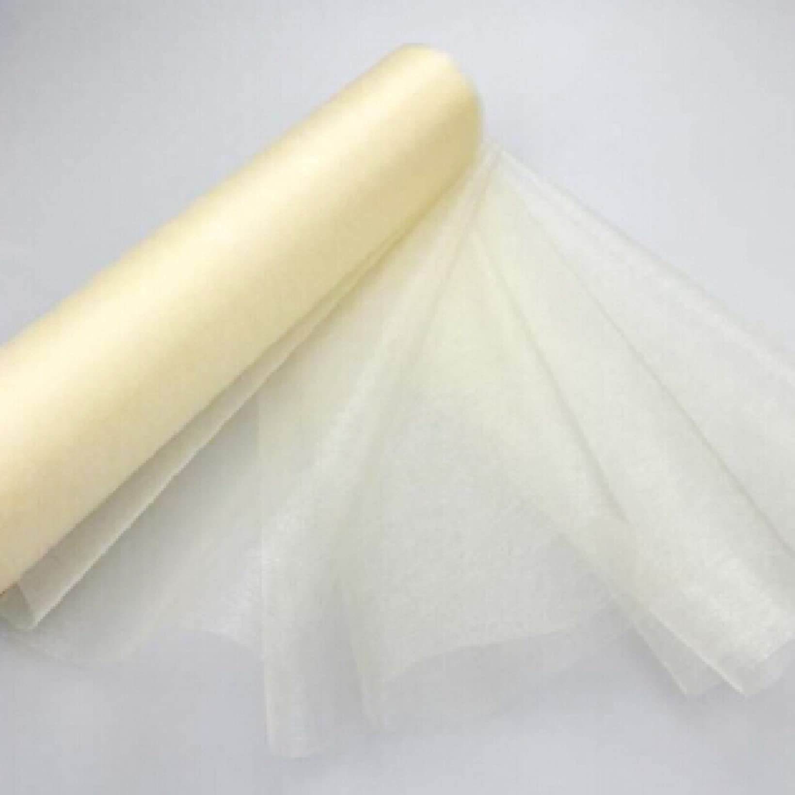 25 Meter bunter transparenter Organza-Tüllstoff in Rollenform