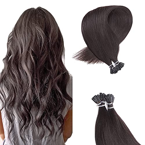 Neitsi® 20" 1g/s 25s/lot Fusion Glue Off Black I Tip/Stick Remy Human Hair Extensions (1B#)