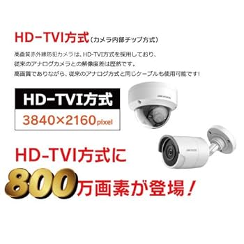 Amazon.co.jp: HIKVISION (ハイクビジョン) 4K 防犯カメラ 8ch
