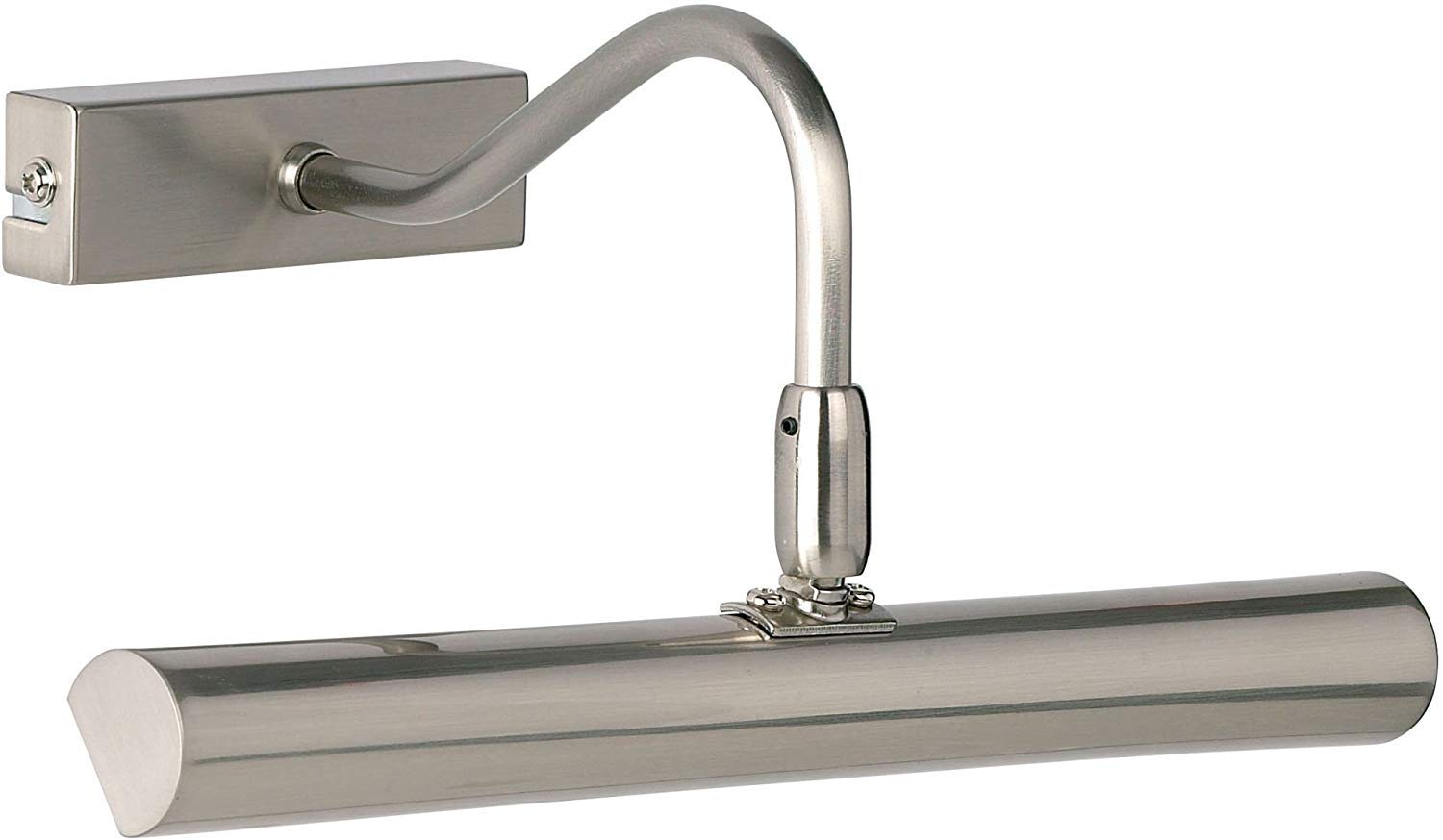 Modern Slimline Adjustable Twin 2 Light LED Picture Wall Light (Satin Nickel)