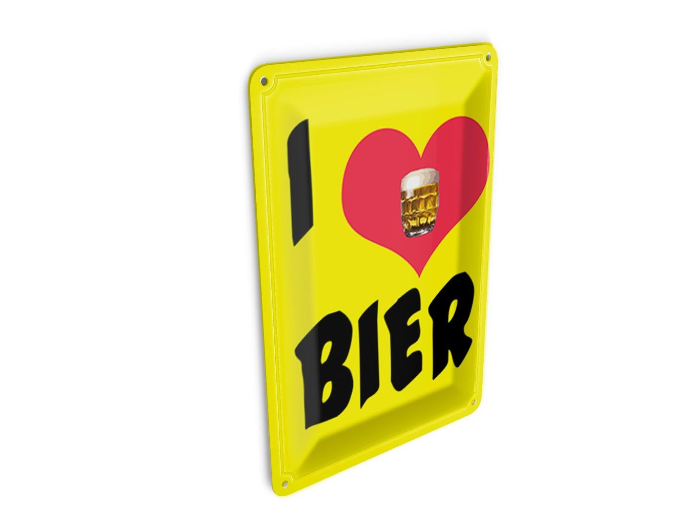 Femer Tin Postcard Alcohol 10 x 14 cm I Love Beer Metal Decorative Sign