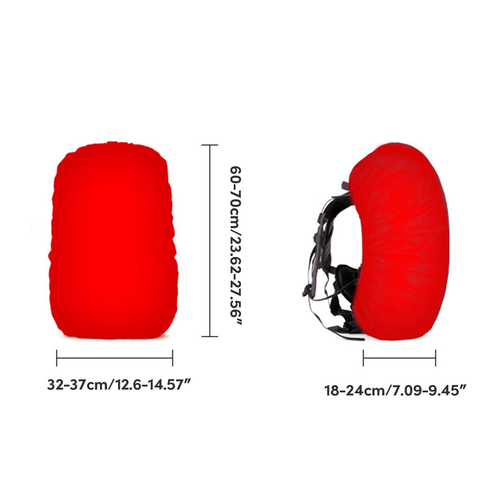 Mochila con tiras reflectantes para senderismo al aire libre, protector de bolsa de escalada