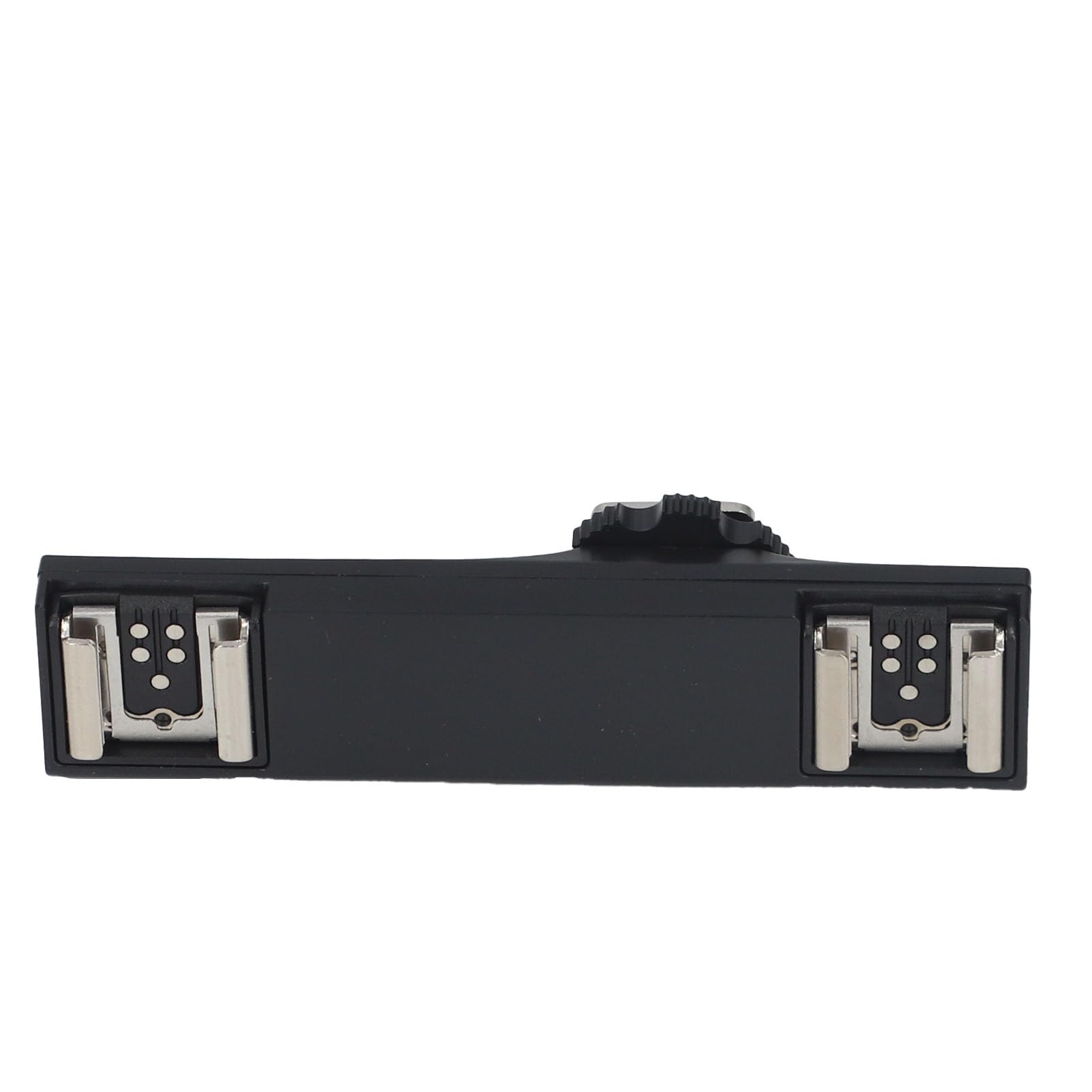 EBTOOLS Dual Hot Shoe Splitter, Kamera Dual Speedlite Flash Mount Trigger Bracket, ABS + PC Dual Extension Bracket, Schwarz 11 X 3 X 2,4 cm(Für Canon)