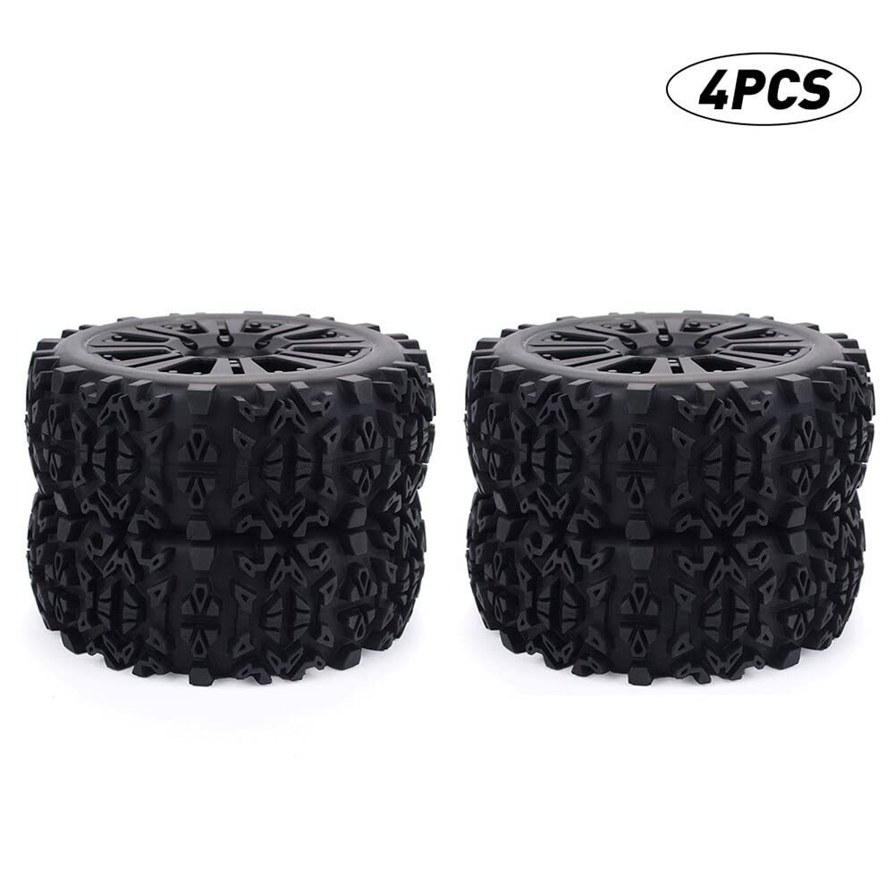 【Części zabawki zdalnego sterowania】 17mm piasta felga i opony opona do 1/8 Off-Road RC Car Buggy Redcat Team Losi VRX HPI Kyosho HSP Carson Hobao -Materiały przyjazne dla środowiska ( Color : 1set )