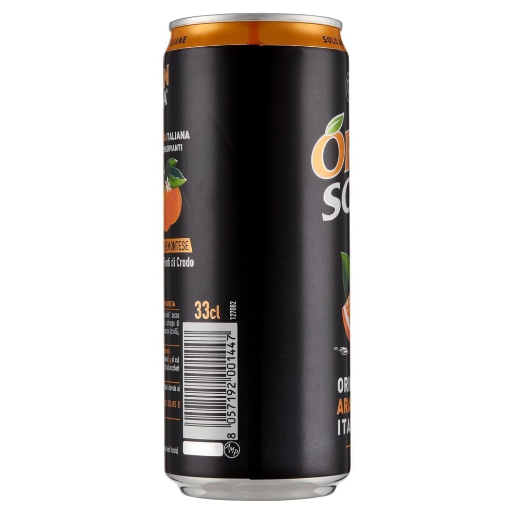 Italian Gourmet Bundle Orangenlimonade Originale Aranciata 72x33cl Polpa | 15,84L italienische Orangenlimonade in Dosen, Originale Aranciata Italiana mit sizilianischen Orangen laut Verpackung