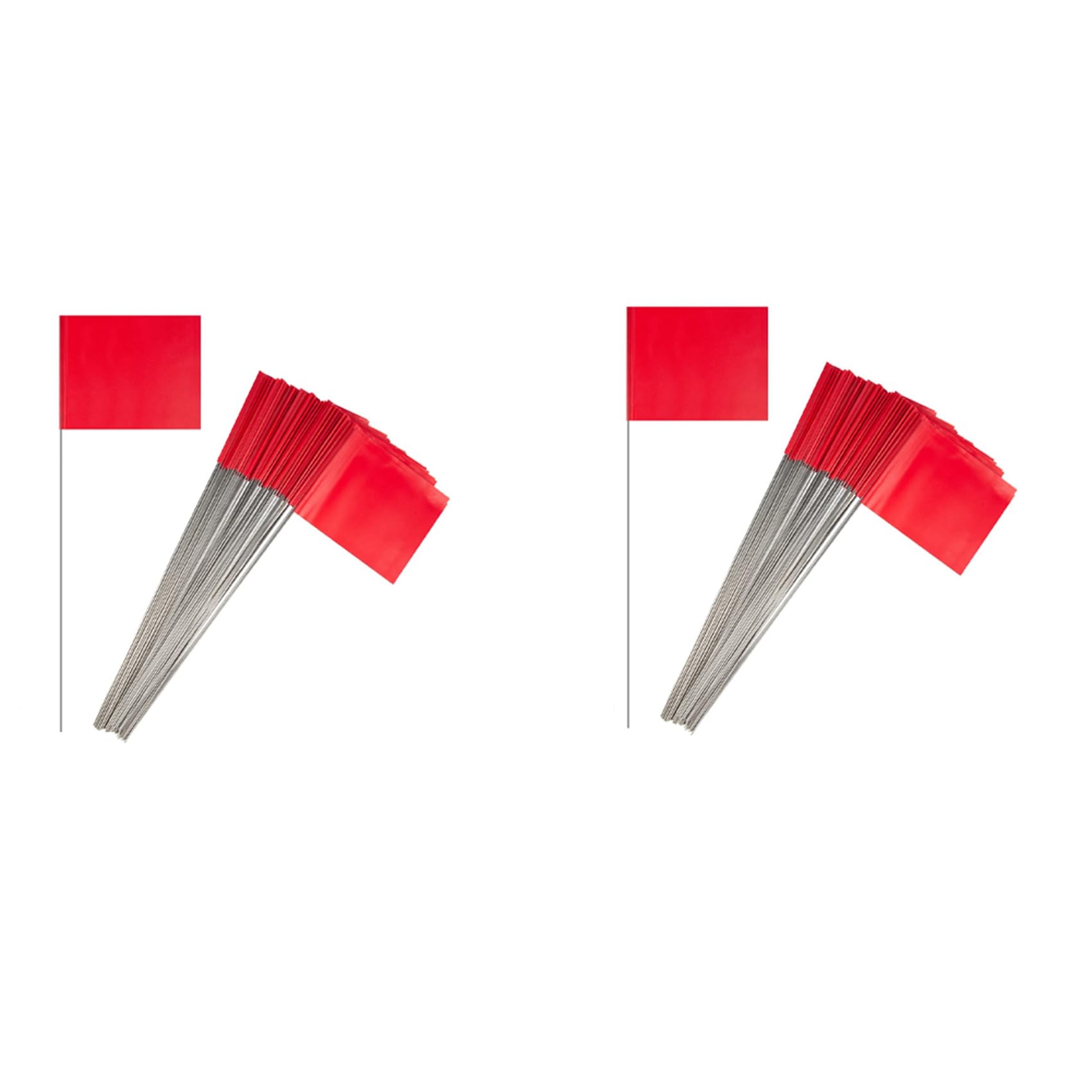 Jnchdghwa 100Pack Marking Flags, Red Yard Flags 15x4x5Inch, Marker Flags, Lawn Flags Markers, Irrigation Flags, Landscape Flags