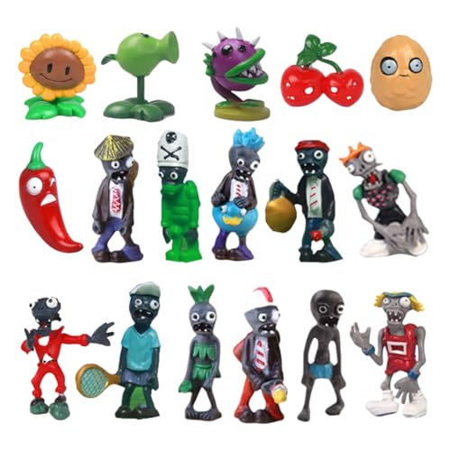JHESAO 17 PCS Plants PVZ Toys Set Zombies Figurines...