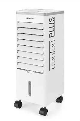 Orbegozo AIR 35 – Climatizador Evaporativo 3 en 1, 3 Velocidades, Aspas Orientables, Depósito de 3 L, Silencioso, Filtro Lavable, 60 W, Blanco