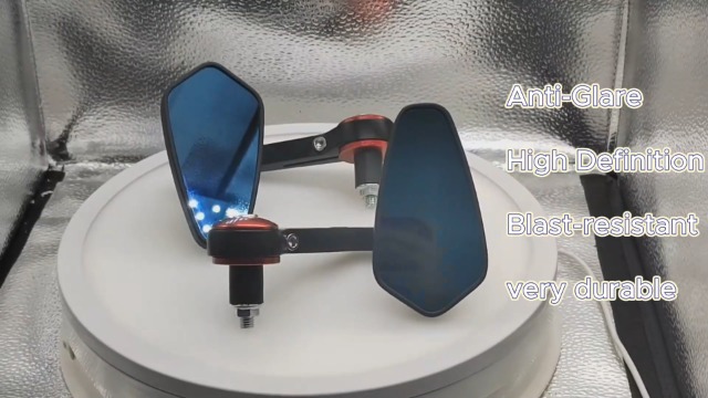 Specchietti Moto Heart Horse 7/8 22mm - Antiriflesso, Regolabili 360°, Per Manubri Da 17-20mm
