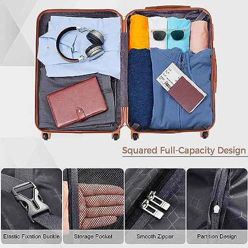 Merax HA834 3 Piece Expandable Abs Hardshell Luggage Sets Spinner Wheel Suitcase Tsa Lock Suit Case thumb #3
