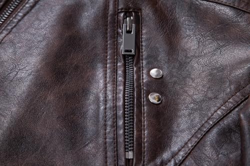 Chaqueta clásica de cuero PU para hombre miniatura 5