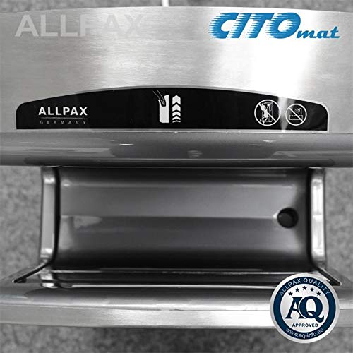 Allpax Händetrockner CITOJET HT 100, Edelstahl - Trocknungszeit nur ca. 5-7 Sekunden - mit Sicherheitsabschaltung - inklusive Abtropfschale - Longlife Motor