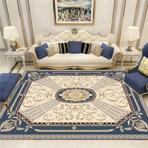 Moquette intérieure bleu 300x400 grand tapis de salon rétro