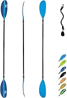 Vista 7 de OCEANBROAD - Remo de kayak de 86 pulgadas/218 cm, 90.5 pulgadas/230 cm, 95 pulgadas/241 cm, remo de aleación para kayak, bote y canoa con correa
