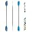 OCEANBROAD Kayak Paddle 86in/218cm Alloy Shaft Kayaking Boating Canoeing Oar with Paddle Leash 1 Paddle, HexaGradient Blue