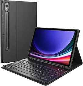 Capa Teclado TYPECASE para Tablet Samsung Galaxy S9/S9 FE 2023 11 e 10.9 polegadas, S10 FE 2025 Tela 10.9 polegadas - KB16S-S9-C