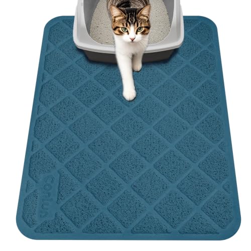 Image of Conlun Cat Litter Mat Litter Trapping Mat, 24 inch x 17 inch Navy