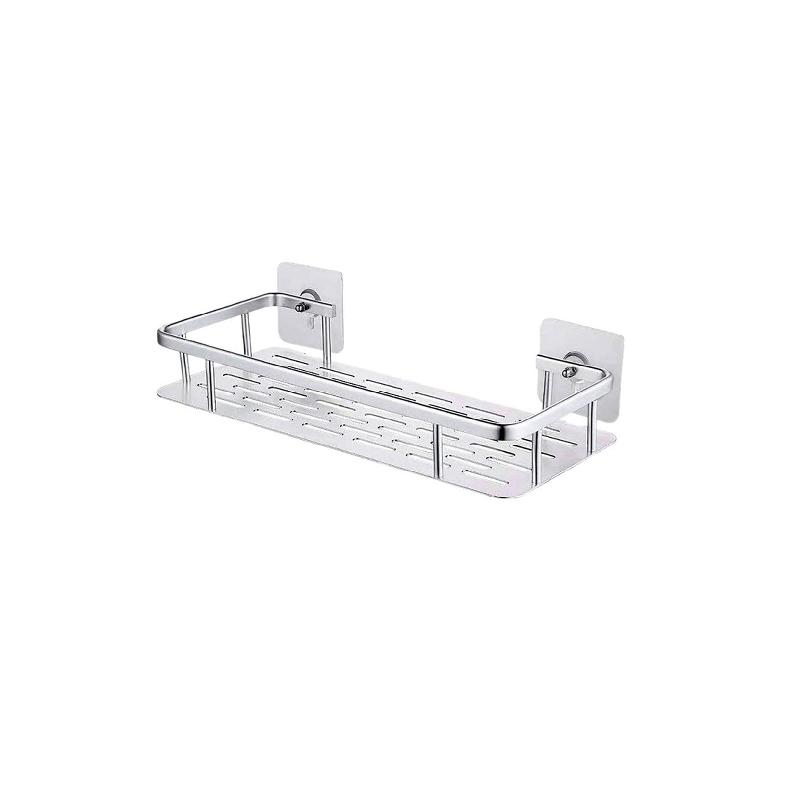 Pot and Pan Organizer Shelf Shower Shelf Adhesive Aluminum Shower Caddy for Shampoo Holder Kitchen Rack Storage Organizer