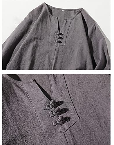 Japanese Style Kimono Short-Sleeved T-Shirt Pants Two Piece Men Tops Trousers Suits4