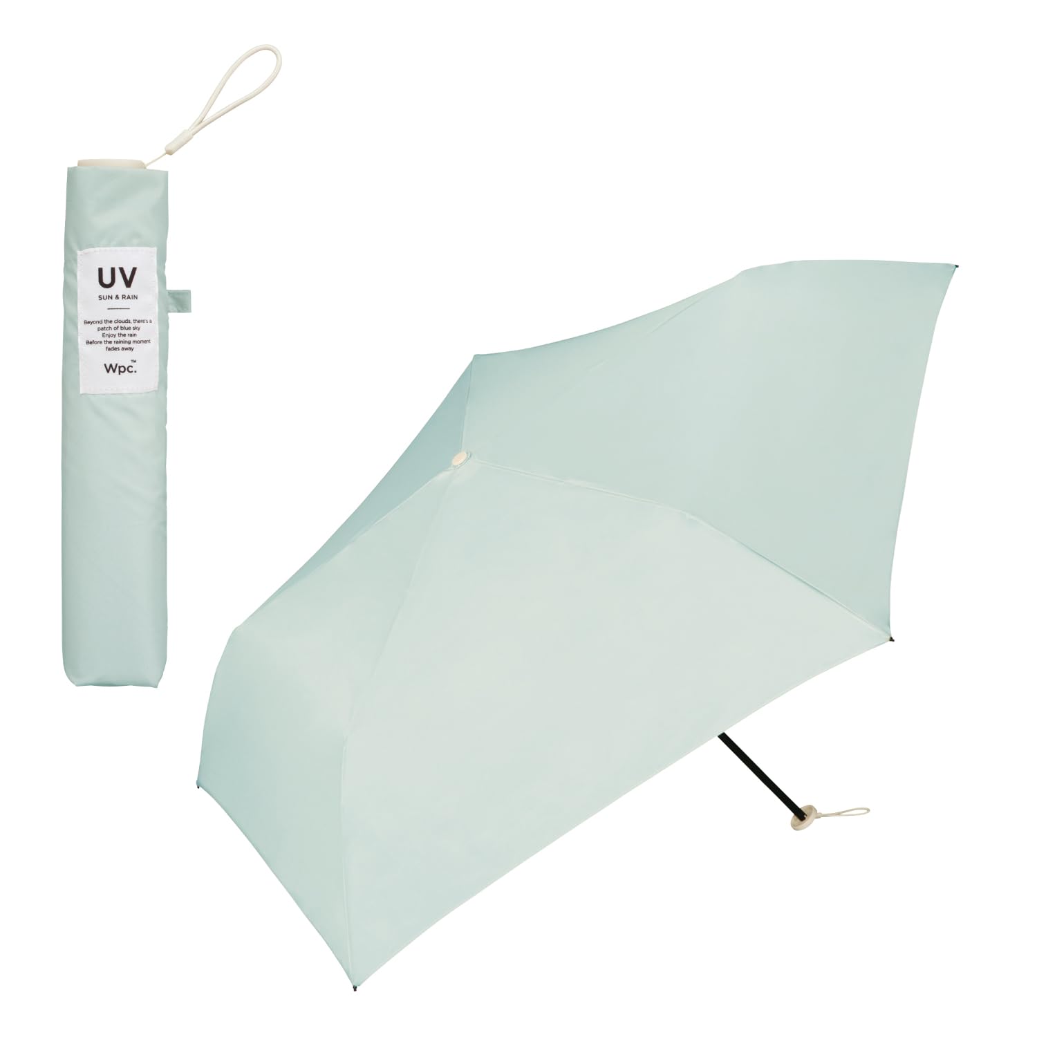 Wpc. AL03-001-002 Folding Umbrella, Air-Light, Solid, Mini Saxophone Rain Umbrella, 21.7 inches (55 cm), Ribs, Ultra Lightweight, Stylish, Cute, For Commuting to Work or School, Women's