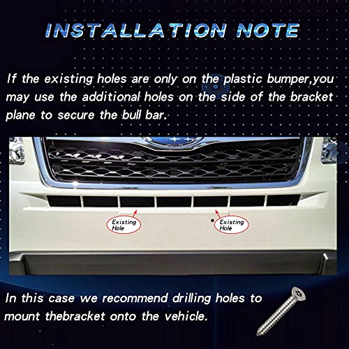 Xotic Tech Front Hood Bumper License Plate Bracket Holder Compatible With Most Cars, Jeep, Truck, Pickup, Suv, 4X4 -No Drill (Black) #TOP6