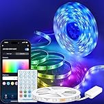 Aigostar 10M Led Strip Lights RGB Led Lights with Alexa Smart App Control Remote, 30 Beads/m Music Sync Color Changing for Bedroom Lighting Home Party