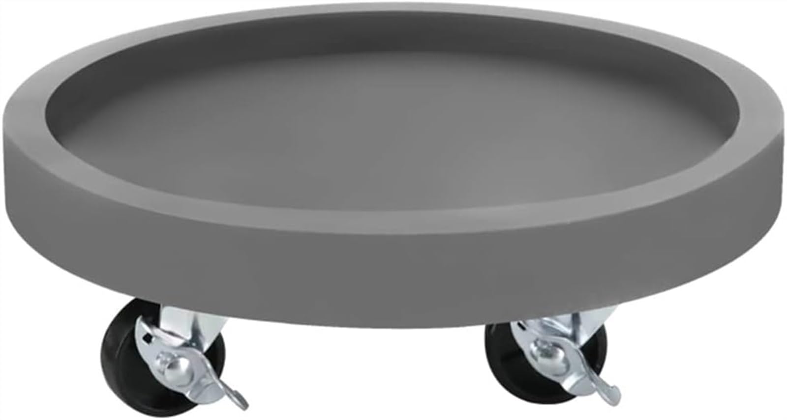 OLSKFUH Rolling Plant Caddy With Wheels, Indoor Outdoor Planter Tray, Flower Pot Trolley With Brake, 40Cm Diameter For Easy Movement,Grey-44cm/17.32In