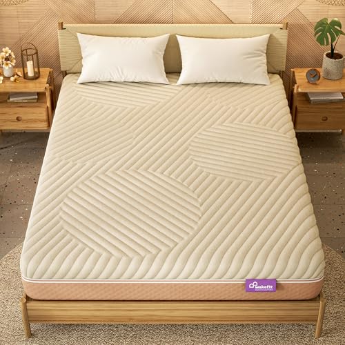 Image of Wakefit ErgoTech EcoLatex Infiniti Mattress | 12 Years Warranty | Single Size Mattress | 6-Inch Bed Mattress | 72x30x6 inches, Firm Comfort, Creme Beige