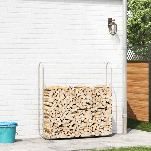 Range-bûches en acier galvanisé robuste avec base surélevée durable - 4