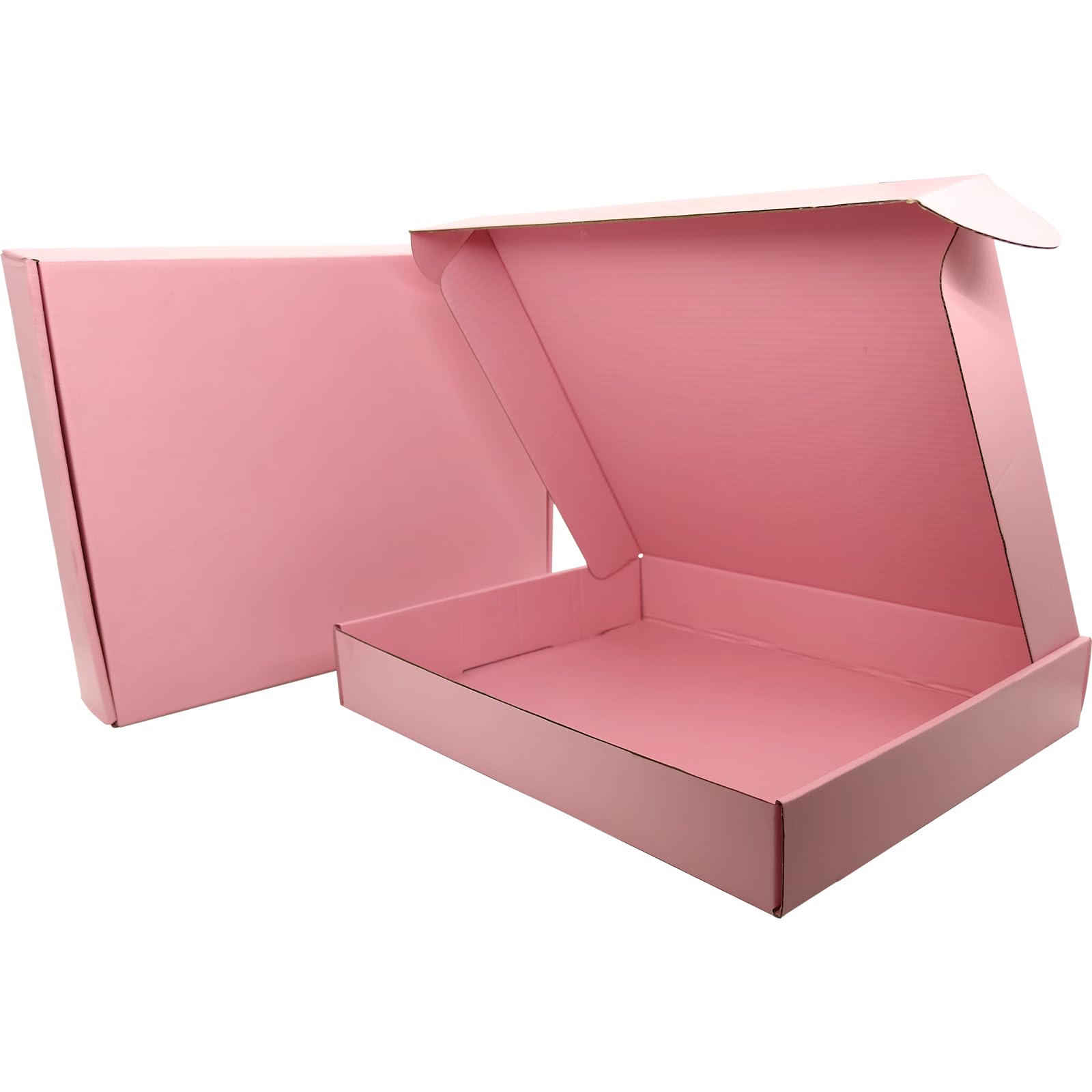 Lmuze Pink Shipping Boxes for Small Business Pack of 25-13x10x2 inches Cardboard Corrugated Mailer Boxes for Shipping Packaging Craft Gifts Giving