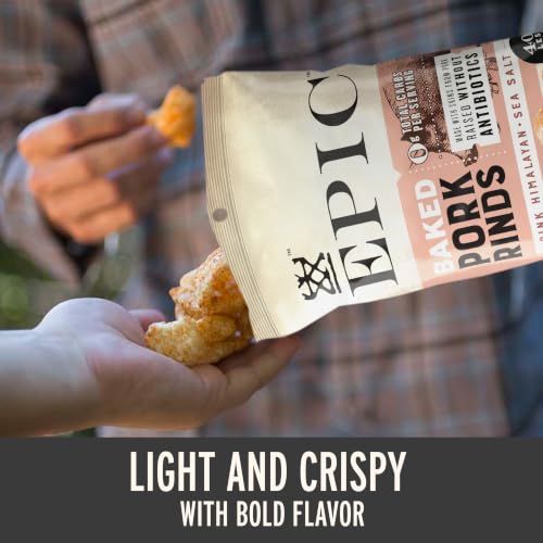EPIC Provisions Pink Himalayan Sea Salt Baked Pork Rinds, 2.5 oz - image 5