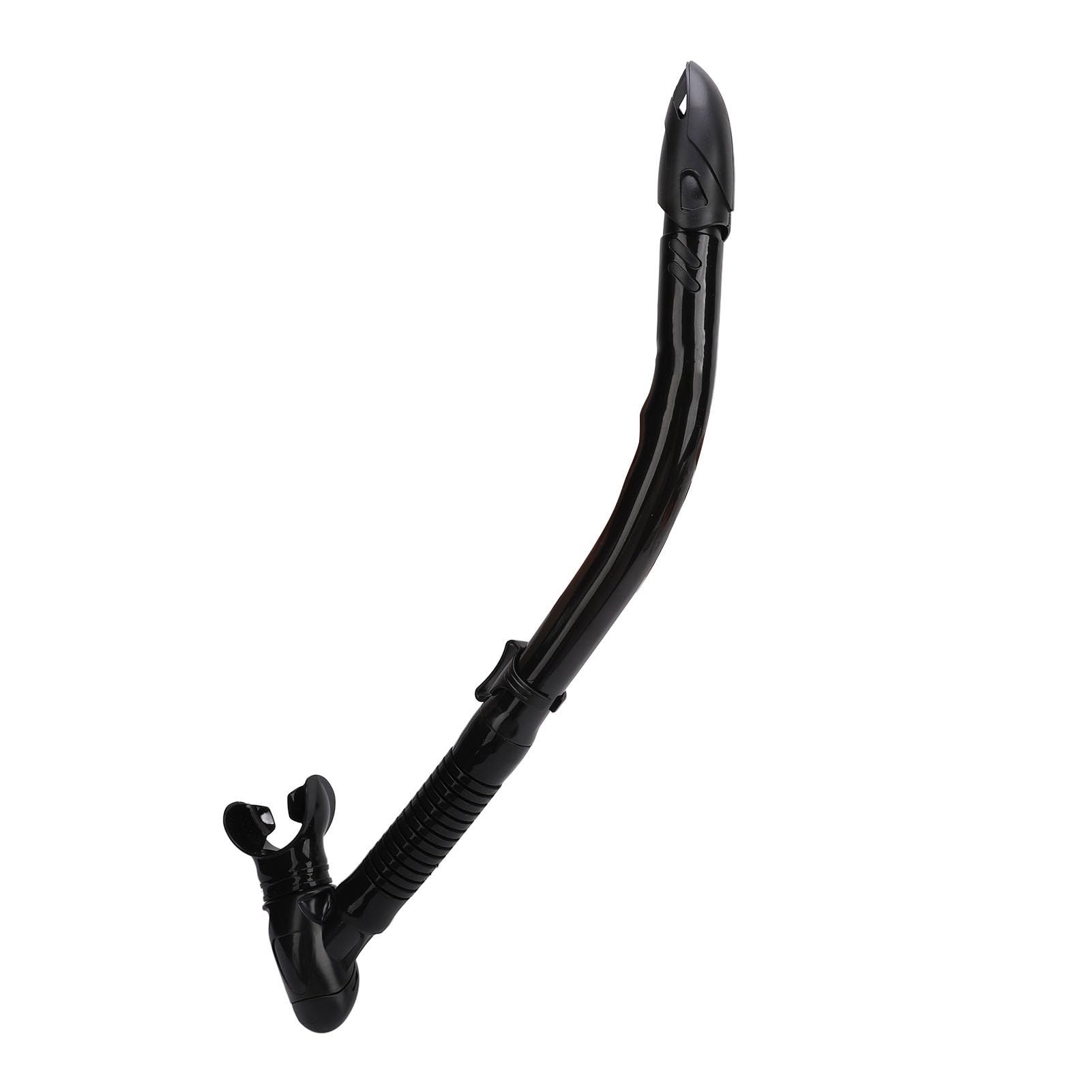 Tubo de Respiración de Buceo Semiseco de Silicona ABS con Válvula de Exhalación para Natación y Snorkel