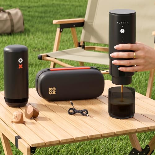 Image of Nuttii OX Portable Coffee Grinder Bag, Portable Coffee Grinder Set | Coffee Grinder Travel Bundle