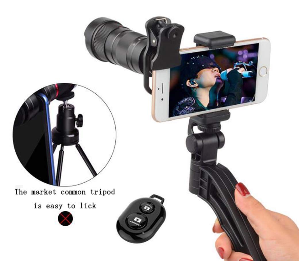Lente monocular para teléfono móvil, teleobjetivo Universal para Exteriores, con Zoom de 4-12X.