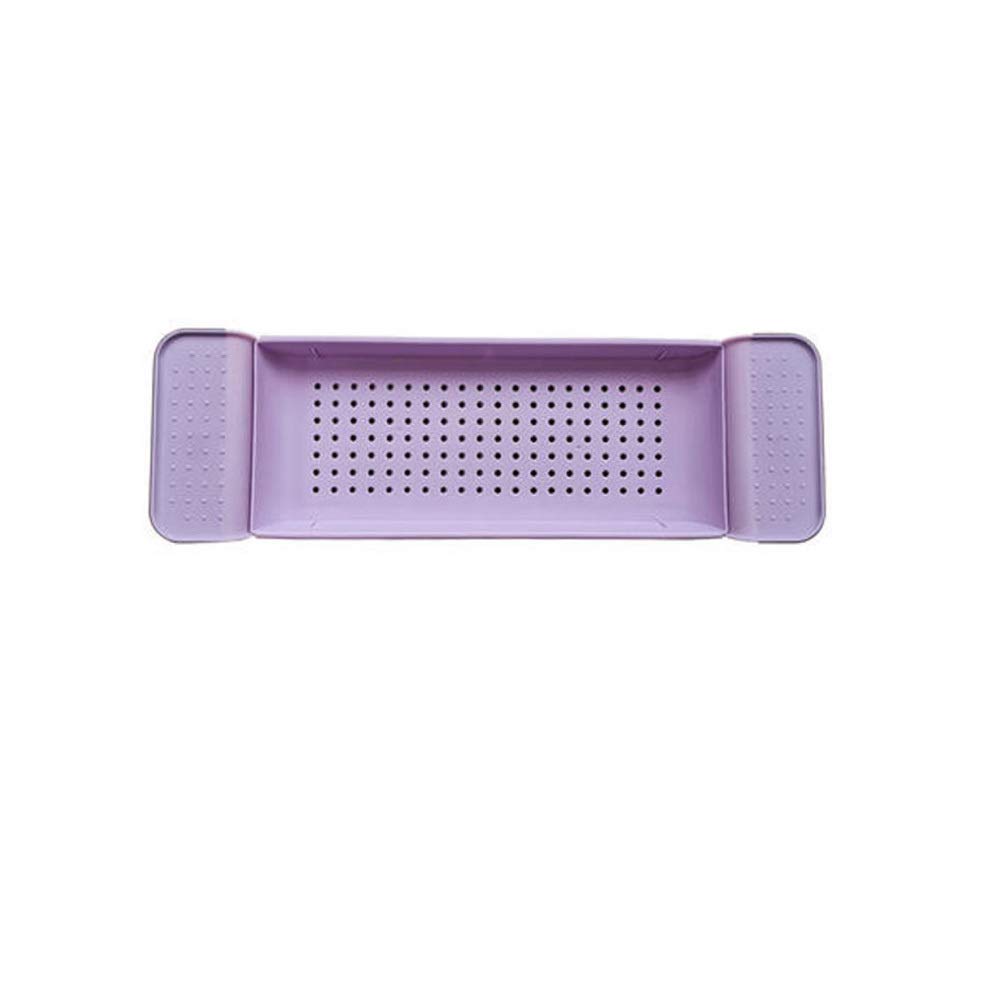 FRYH Tray Bathroom Rack Retractable No Assembly Required,Purple